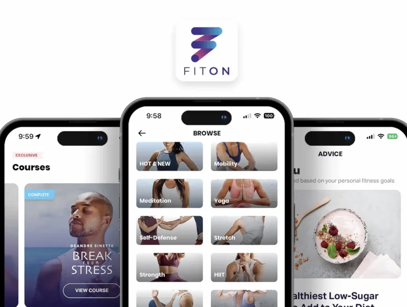 FitOn Health mobile fitness app interface